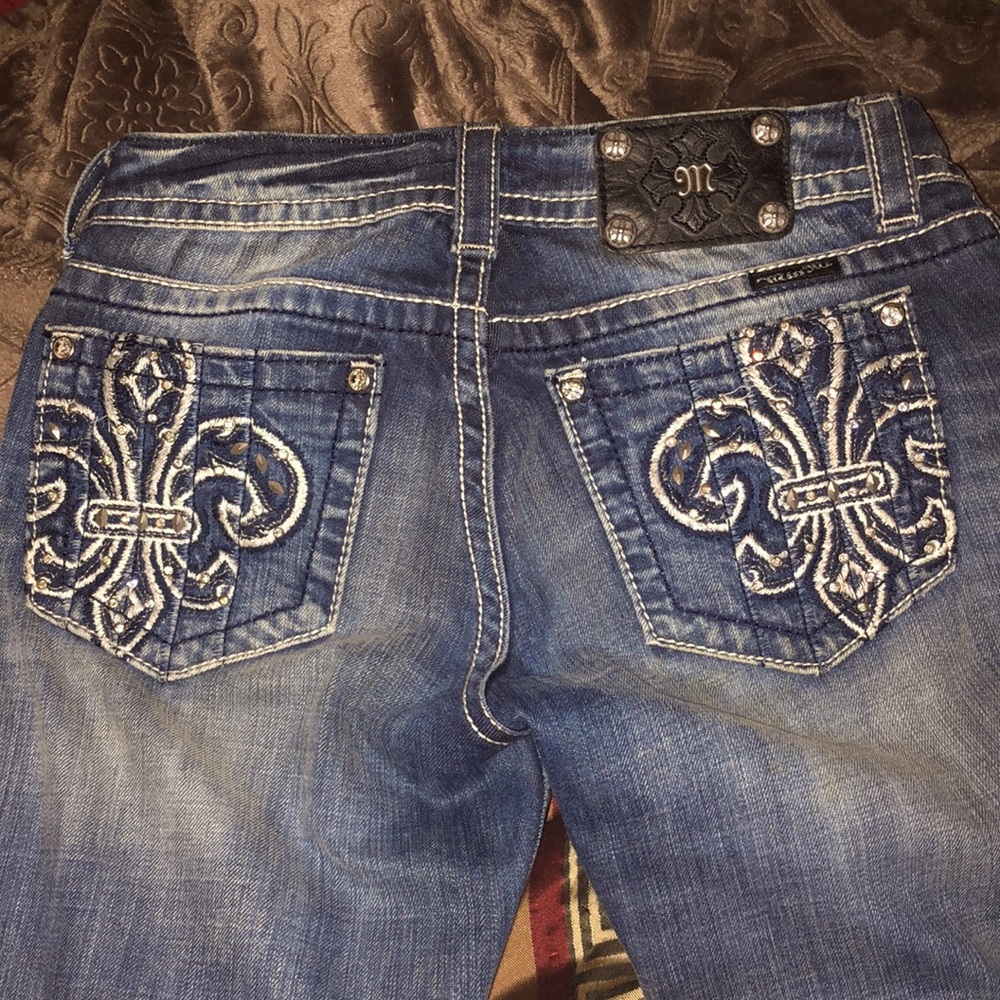 MissMe jeans size 28 bling detailing
